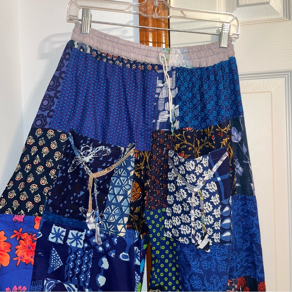 Bohemian Patchwork Cotton Harem Pants - image 4